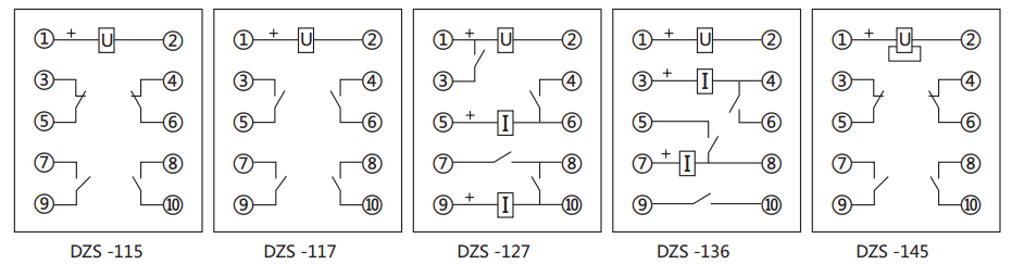 DZS-145延時中間繼電器內(nèi)部接線圖及外引接線圖 DZS-145延時中間繼電器內(nèi)部接線圖及外引接線圖