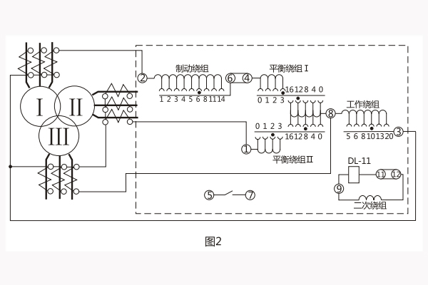 BCH-1繼電器對(duì)外接線圖 BCH-1繼電器對(duì)外接線圖